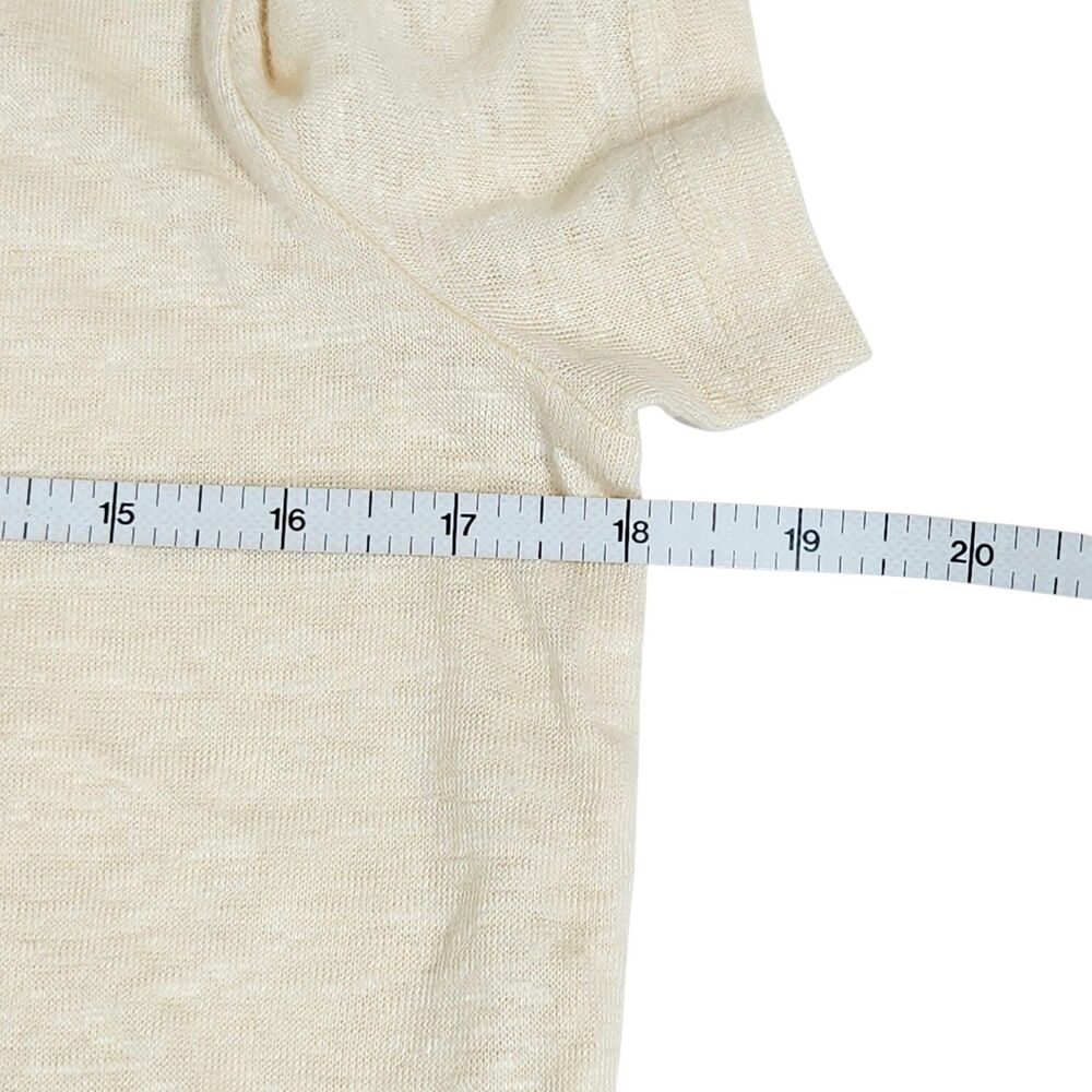J. Crew Relaxed Textured Cream Linen Minimalist Short Sleeve T Shirt Size XS NWT - Picture 8 of 9